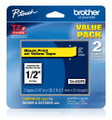 Brother TZe631-2PK 1/2 In. Black On Yellow P-touch Tape (2/Pack)