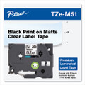 Brother TZeM51 1 In. Black On Matte Clear P-touch Tape