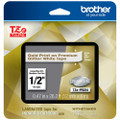 Brother TZePR234 1/2 In. Gold on Glitter White P-touch Tape