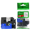 LM Tape Compatible HSe-251 Black on White Heat Shrink Tube