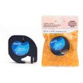 Compatible Dymo 91335 Black on Blue Plastic LetraTAG Tape