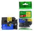 LM Tape Compatible TZe631L1 1/2" Black On Starry Yellow P-touch Tape