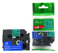 LM Tape Compatible TZe731L1 1/2" Black On Starry Green P-touch Tape