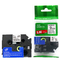 LM Tape Compatible TZe-FX221 3/8" Black On White Flexible P-touch Tape