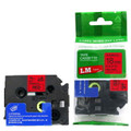 LM Tape Compatible TZe-FX441 3/4" Black On Red Flexible Tape