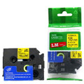 LM Tape Compatible TZe-FX641 3/4" Black On Yellow Flexible Tape