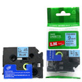 LM Tape Compatible TZeS521 3/8 Black on Blue Extra Strength Tape, 9mm