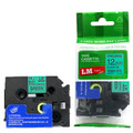 LM Tape Compatible TZeS731 1/2 Black On Green Extra Strength Tape, 12mm