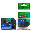 LM Tape Compatible TZeS741 3/4 Black On Green Extra Strength Tape, 18mm