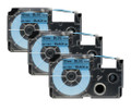 Compatible XR-12BU 1/2 In Black on Blue Tape Cassette, 3/Pack