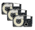 Compatible XR-12WE 1/2 In Black on White Tape Cassette, 3/Pack