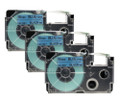 Compatible XR-18BU 3/4 In Black on Blue Tape Cassette, 3/Pack