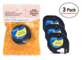 3/Pack Compatible Dymo 91332 Black on Yellow Plastic LetraTAG Tape