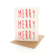 Xmas Letters Merry x 3