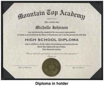 Diploma in holder