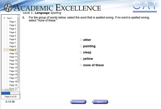 Practice ONLINE California Achievement Test TIMED