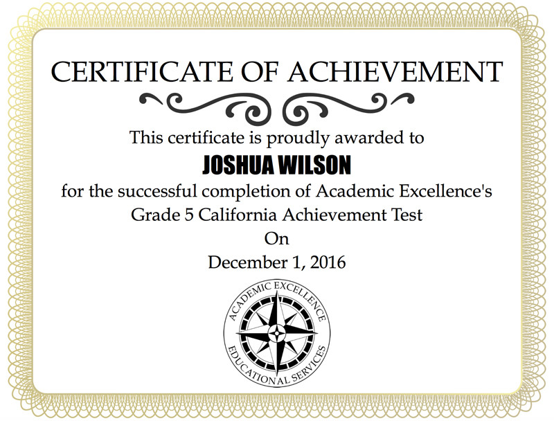 Practice ONLINE California Achievement Test NOT TIMED