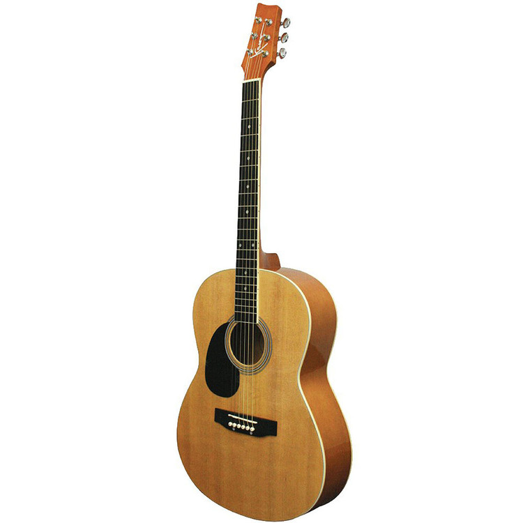 Kona K391L LeftHanded Parlor Size 39" Inch Acoustic Guitar, Natural
