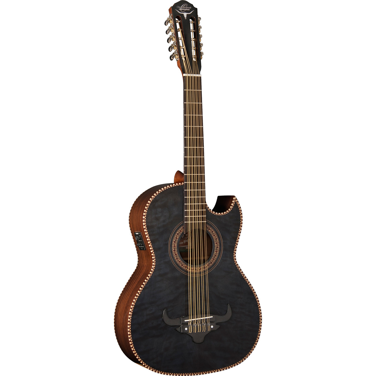 Oscar Schmidt OH32SEQTB AcousticElectric Bajo Quinto w/ Bag