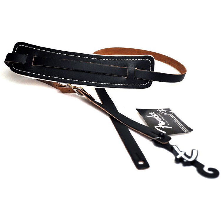 Fender Standard Vintage Leather Guitar Strap, Black (0990689000)
