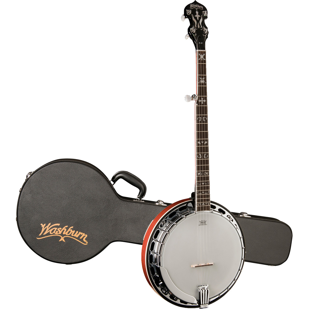 Washburn B16K Americana Flame Maple 5String Resonator Banjo with