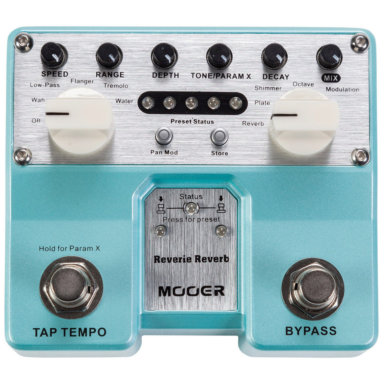 Mooer Reverie Reverb Twin Series Digital Reverb Guitar Effects Pedal, TRV2