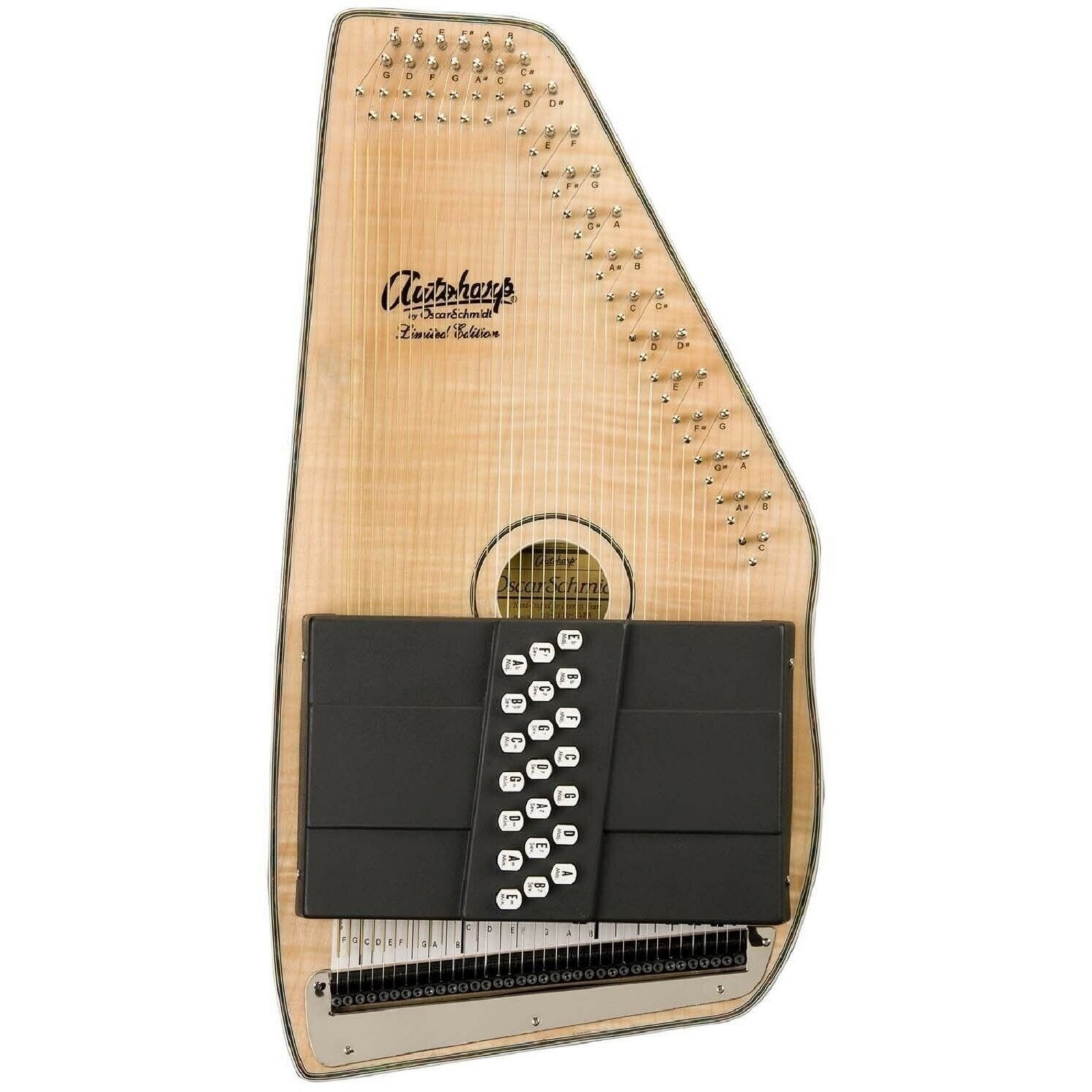 Oscar Schmidt OS11021FNE 21Chord Acoustic Electric Autoharp, Natural
