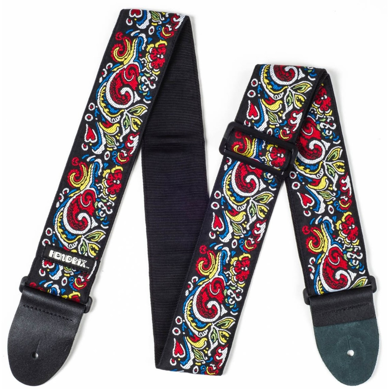 Dunlop JH03 Jimi Hendrix Love Drops Guitar Strap with Leather Ends