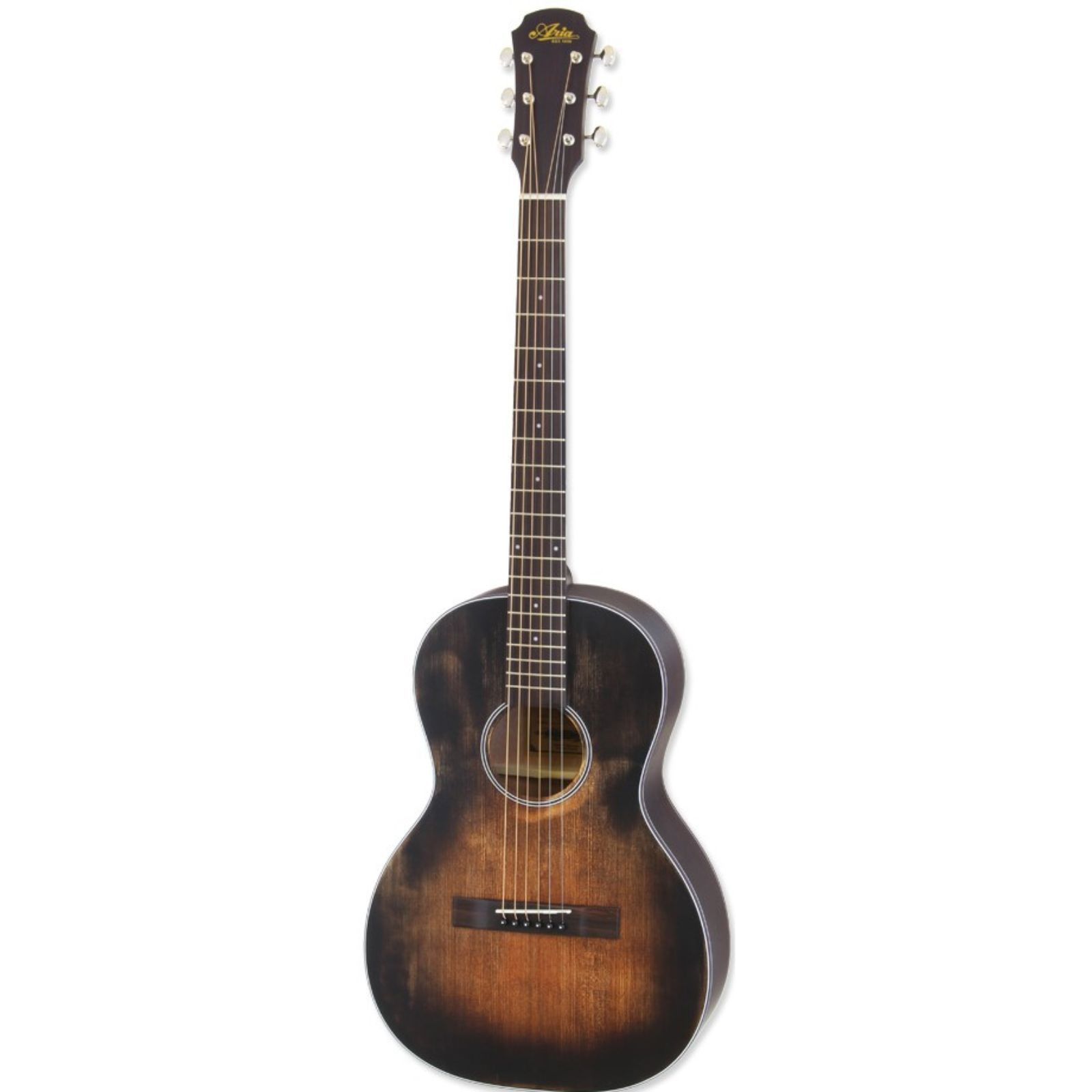 Aria 131dp Delta Player Parlor Acoustic Guitar Muddy Brown
