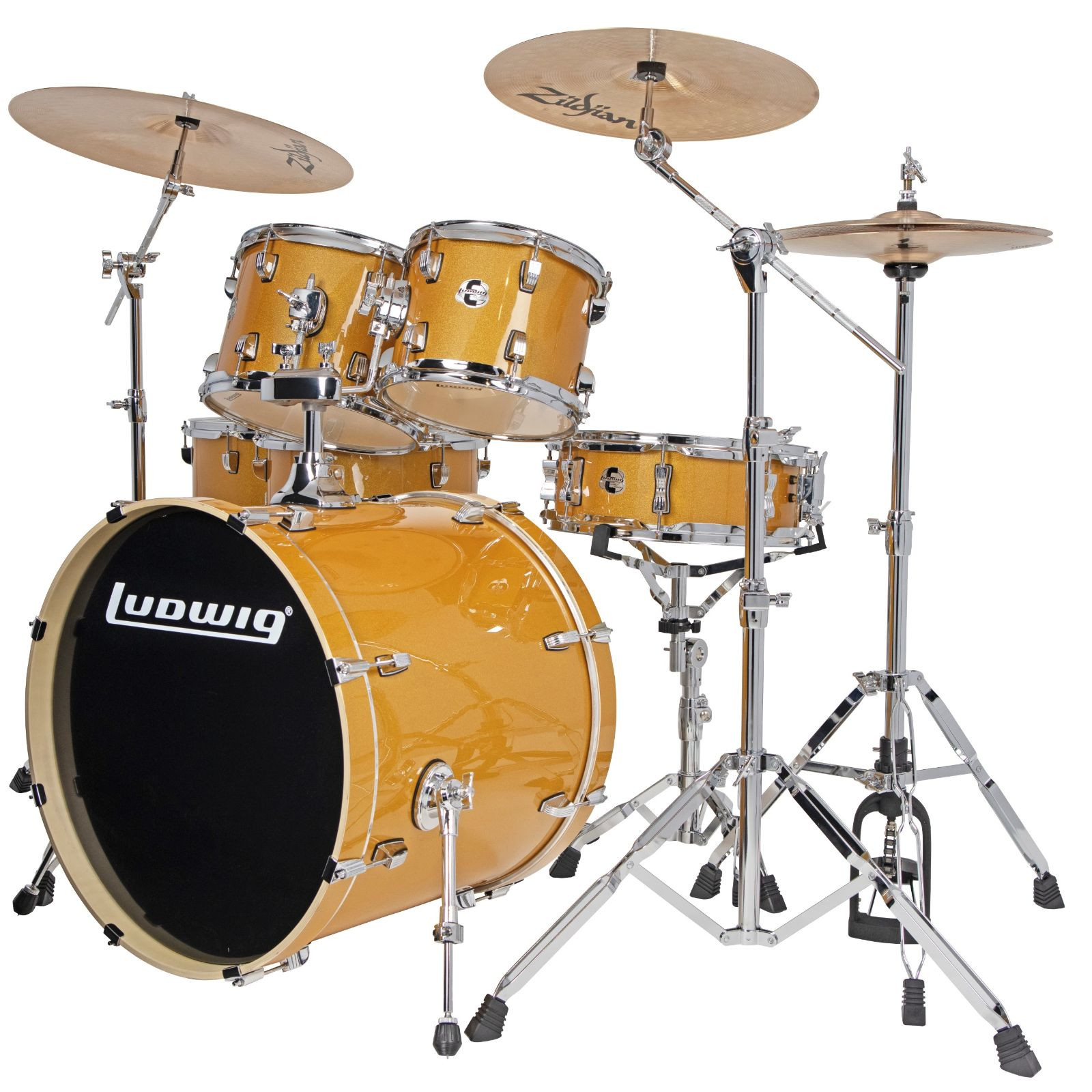 Ludwig LCEE622021I Element Evolution 6-Piece Drum Set w/ Zildjian I