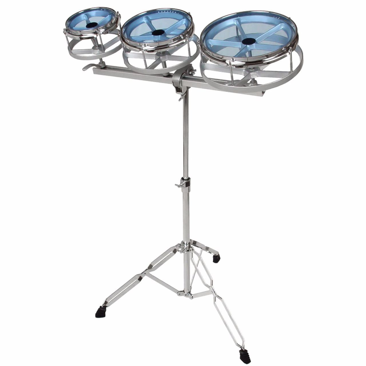 GP Percussion RT68 Tuneable 6", 8", 10" Roto Toms Drum Set w/ Adjustable Stand