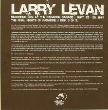 Larry Levan - Final Nights Of Paradise 3/5 - 12" Vinyl