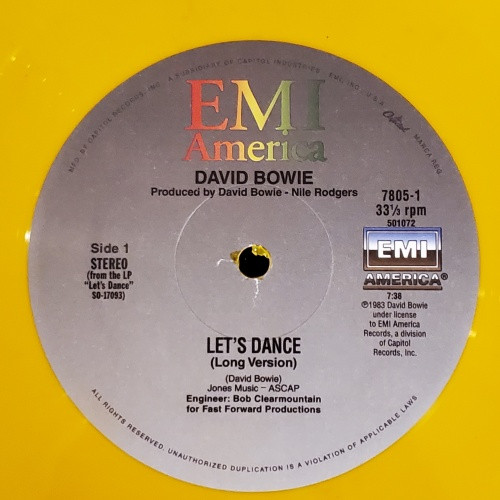 David Bowie Let S Dance Fame 12 Colored Vinyl Ear Candy Music