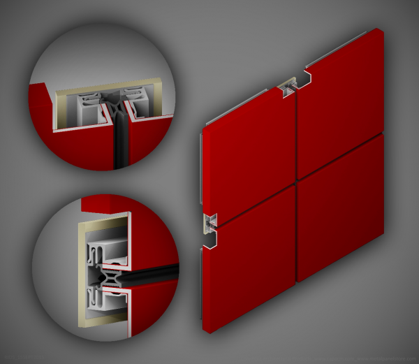 Aluminum Composite Panel 4mm Rainscreen Gasketed System Alucoil Acm Panels Metal Wall Panels Cap Metal Panels