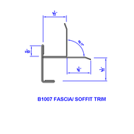 1" Panel Fascia-Soffit Aluminum Trim Molding