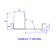 1” Panel  2” “J Return” Aluminum Trim Molding