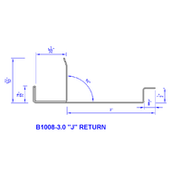 1” Panel  3” “J Return” Aluminum Trim Molding