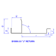 1” Hardie Board Lap Siding  3” “J Return” Aluminum Trim Molding - HB1008-3.0