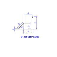 1” Hardie Board Lap Siding Drip-Edge Formed Aluminum Trim - HB1005