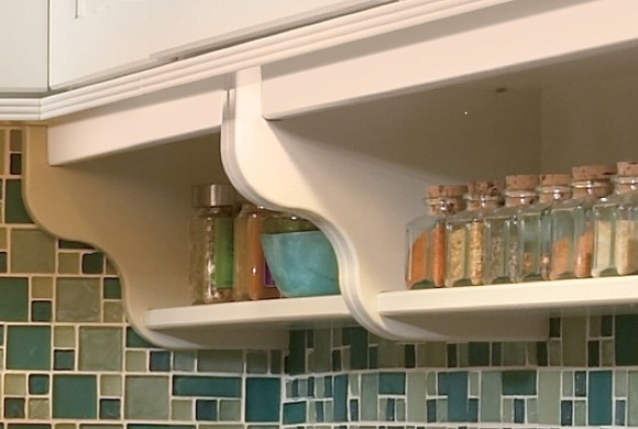 open shelving under kitchen cabinet lighting solutons