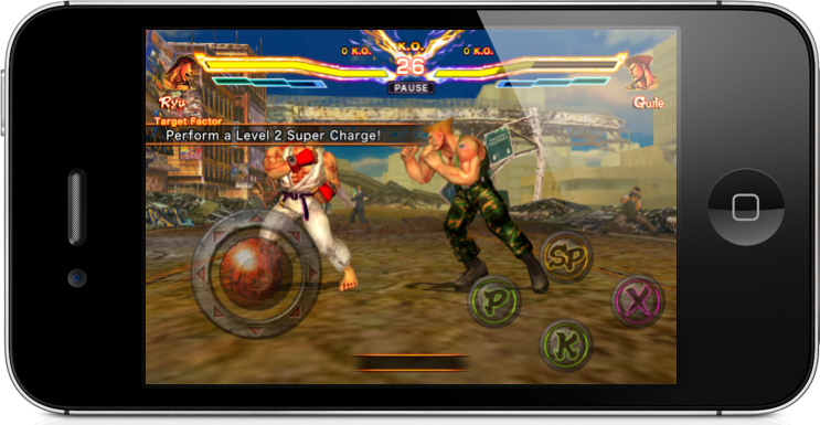 Street fighter IV shown on the Apple iPhone