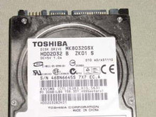 TOSHIBA MK8032GSX, HDD2D32B ZK01 S, 80GB, SATA