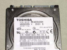 TOSHIBA MK6034GSX, HDD2D35 V ZK01 S, 60GB, SATA