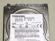TOSHIBA MK6034GSX, HDD2D35 B ZK01 T, 60GB, SATA 24414