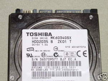 TOSHIBA MK6034GSX, HDD2D35 B ZK01 T, 60GB, SATA