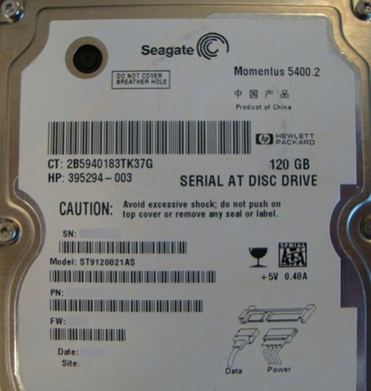 10 pc. lot Seagate ST9120821AS 2.5" 120gb 5400rpm Sata HDD (DOD tested &  Wiped) - Effective Electronics