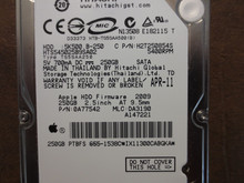 Hitachi HTS545025B9SA02 PN:0A77542 MLC:DA3190 Apple#655-1538C 250gb Sata