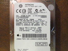 Hitachi HTS545025B9SA02 PN:0A78252 MLC:DA3350 Apple#655-1538D 250gb Sata (Donor for Parts) 0A78252 (T)