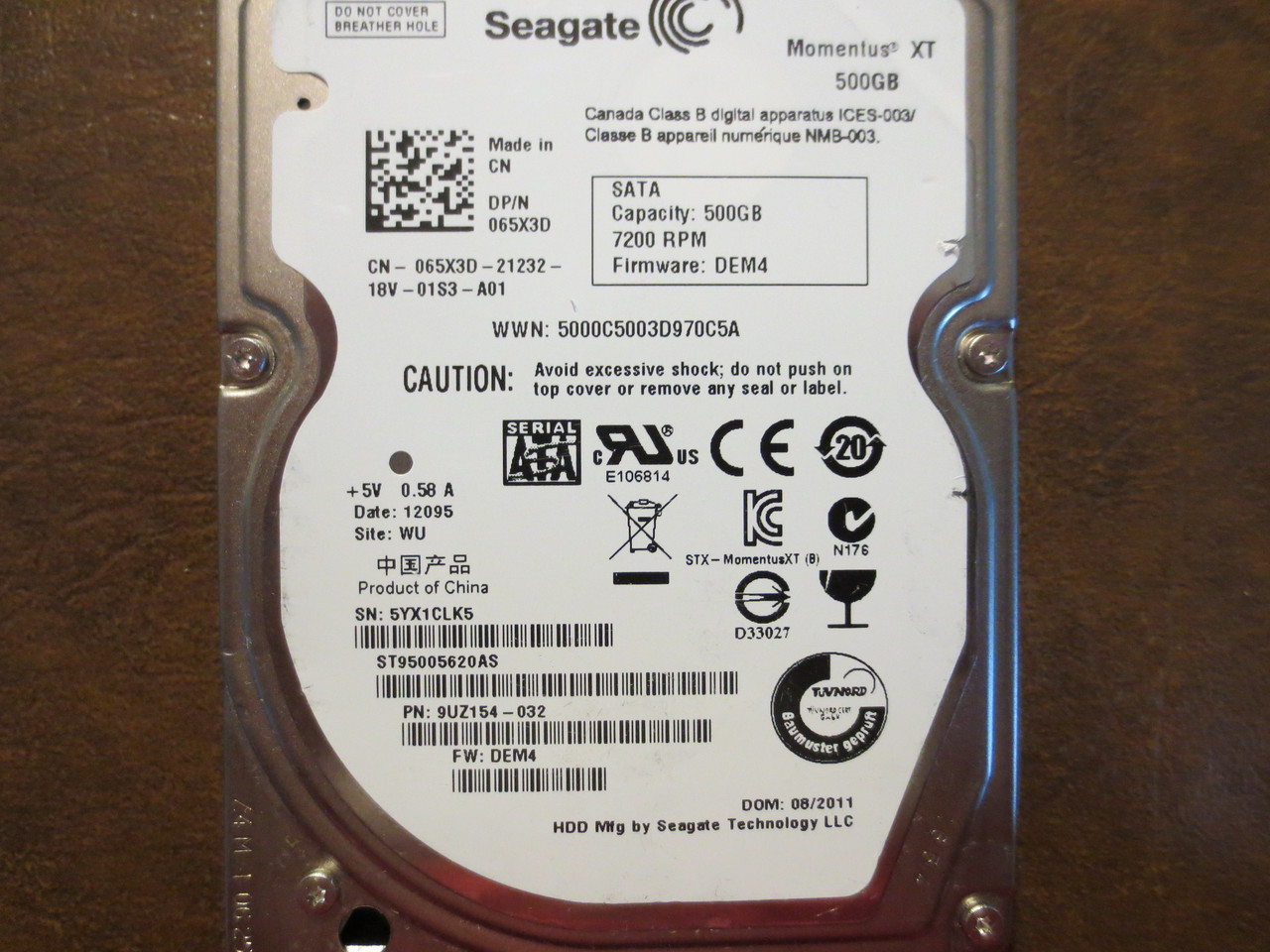 Seagate ST95005620AS 9UZ154-032 FW:DEM4 WU 500gb Sata (Donor for Parts) -  Effective Electronics