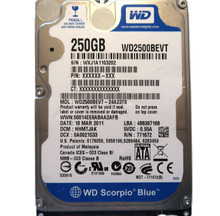 WD WD2500BEVT-24A23T0 DCM:HHMTJAK (WXJ1) Malaysia 250gb 2.5" Sata HDD MAR/2011